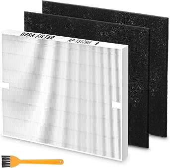 AP-1512HH Air Purifier Replacement Filter Set Compatible with Coway AP-1512HH and Airmega 200M, 1 HEPA and 2 Carbon Pre-Filters