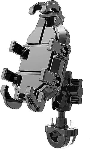 Soporte de teléfono para motocicleta con amortiguación de vibración, diseño de rotación de 360 grados, soporte de teléfono para bicicleta y más