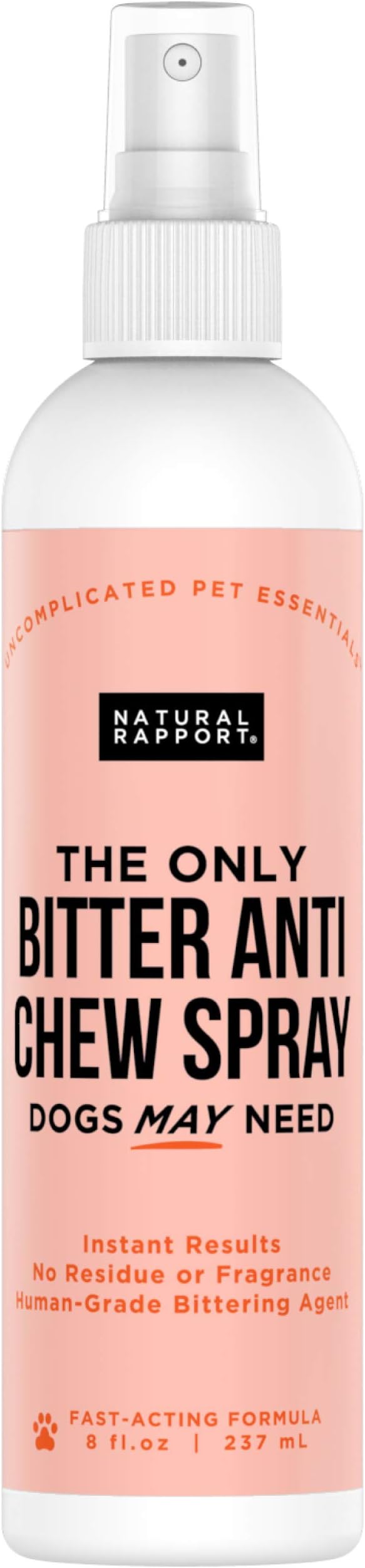 Natural Rapport Pet Anti Bite Spray for Dogs and Cats, The Only Bitter Anti-Chewing Spray Dogs May Need, Cat and Dog Anti Chew Spray (236 ml)