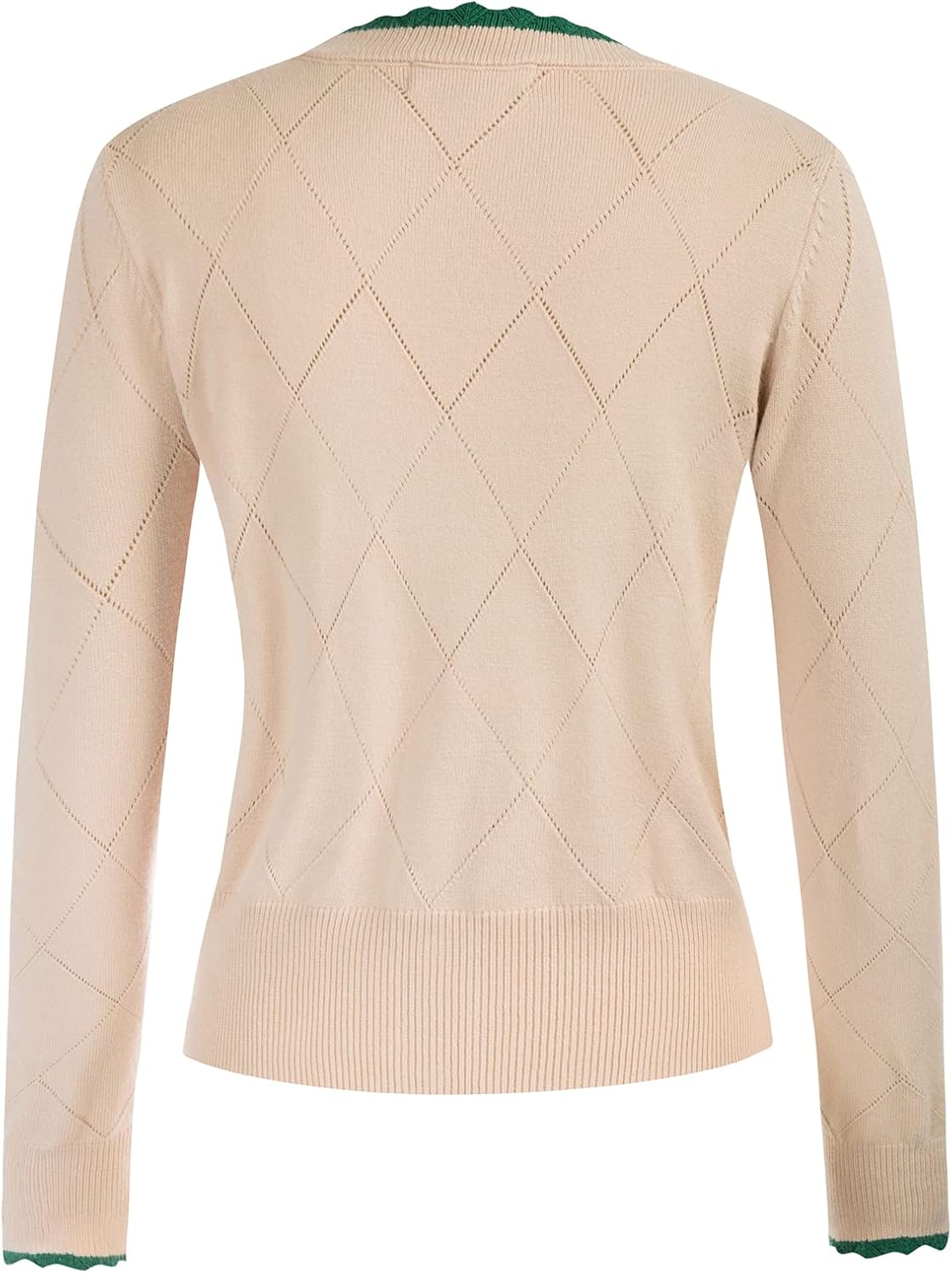 Belle Poque Long Sleeve Cardigan Sweater for Women Button Down V Neck Floar Cardigan Cropped Cardigan Shrugs - Image 4