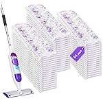 Pure Realm 54 Count Disposable Power Mop Pads Refills Compatible with swiffer PowerMop, PowerMop Wet Pads Rifill Cooperate with Swiffer Mop Refill Liquid Extra Absorbent, Traps Dust & Hair