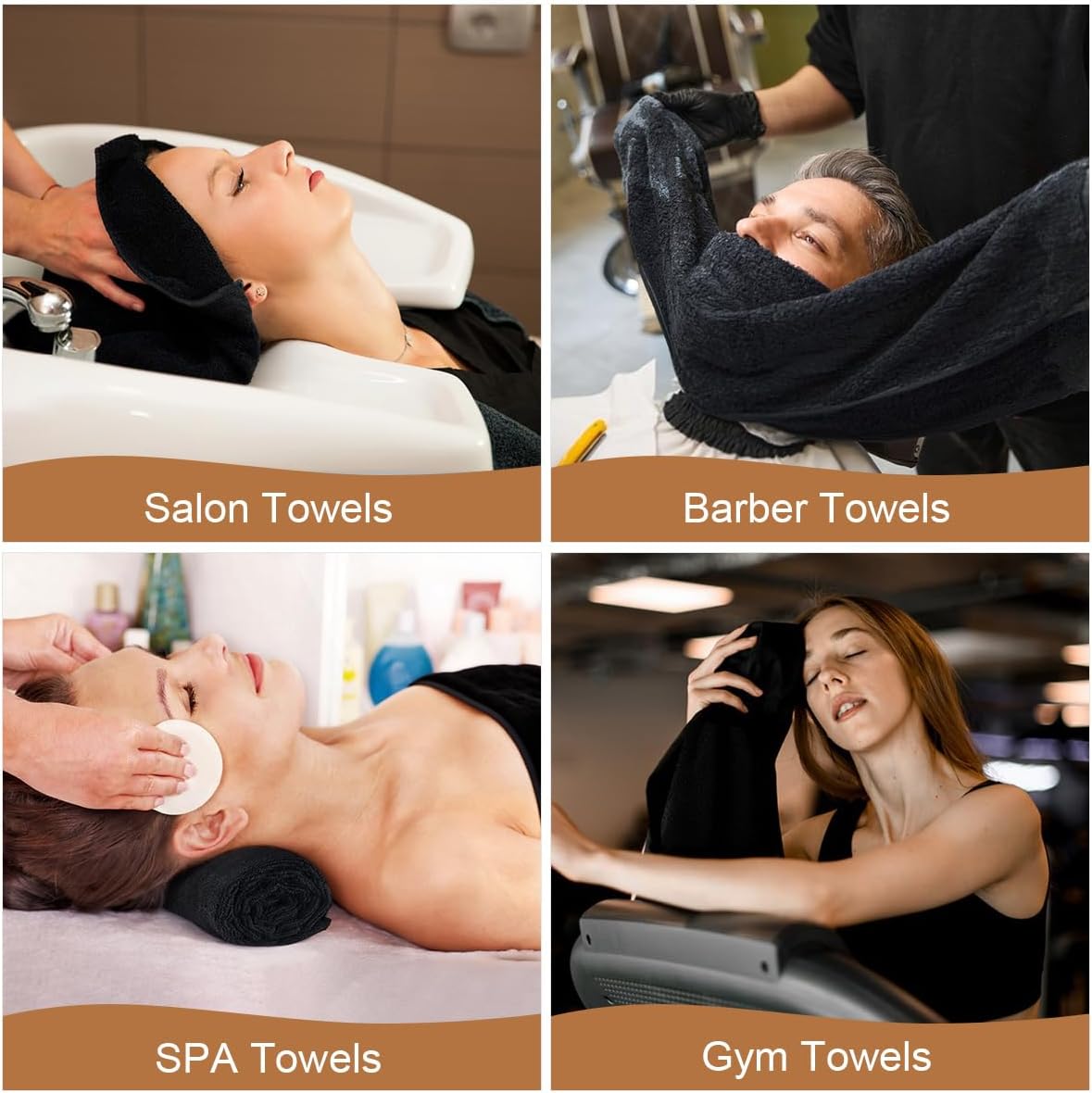 Orighty Salon Towels 48 Pack, Microfiber Hair Salon Towel 16 x 29 Inch, Super Soft and Absorbent Black Towels for Salon, Hand, Gym, Bath, Spa and Home Hair Care, Not Bleach Proof - Image 6