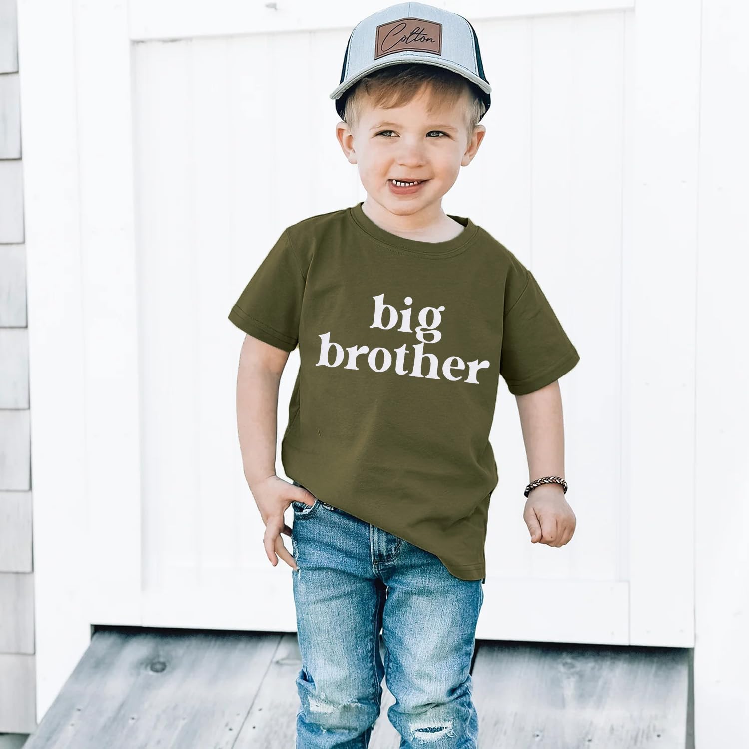SOFEON Big Brother Shirt for Toddler Baby Boy Promoted to Big Brother Announcement T-Shirt Kids Summer Short Sleeve Tees - Image 2