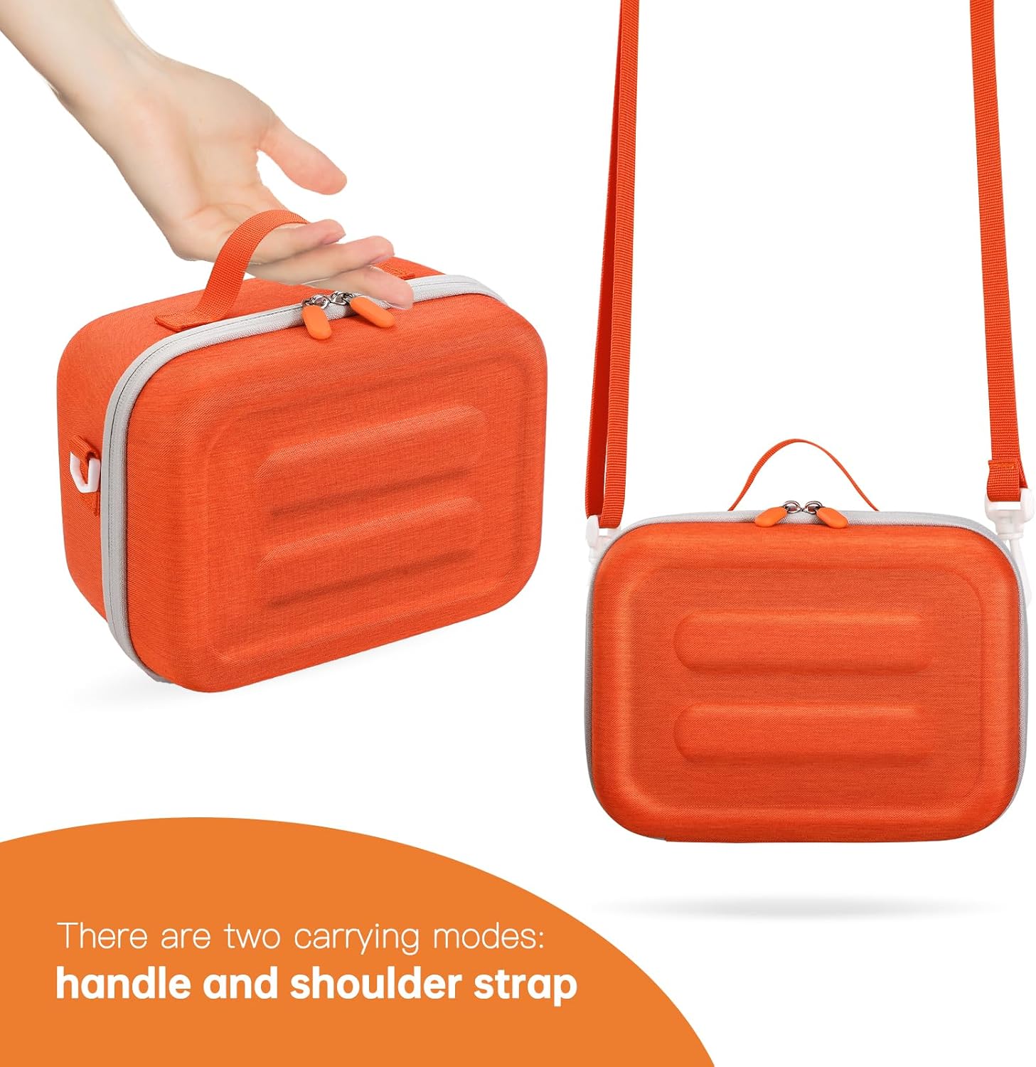 Hard Case Compatible with Yoto Player 3rd Generation & Headphone, Travel Storage Case for Children Bluetooth Audio Speaker Plays Audiobook Cards Radio,Orange(Box Only) - Image 4