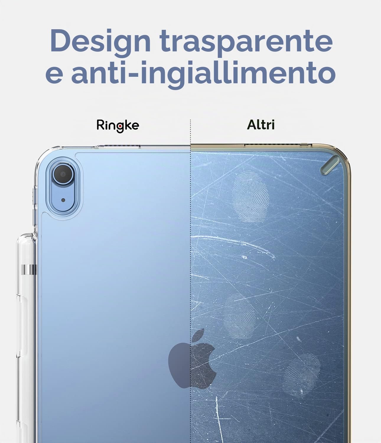 Ringke Fusion Compatibile con Cover iPad A16 / iPad 10th, Custodia Antiurto Trasparente con Porta Penna - Clear