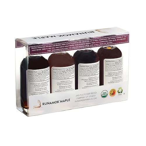 Miniatura 6 de Runamok Caja de Regalo de 3 jarabes de arceBotellas de jarabes de arce añejados en barril + infundidos, de 8.45 onzas líquidas