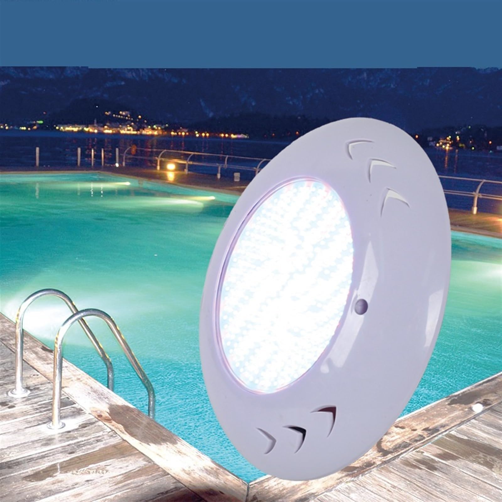 EDEDE Luci Piscina, Luce for Piscina a LED Luce da Parete Luce for Piscina Luce Subacquea Luce Impermeabile 12V Luce for Piscina con Telecomando IP68(White,35W(φ280mm))
