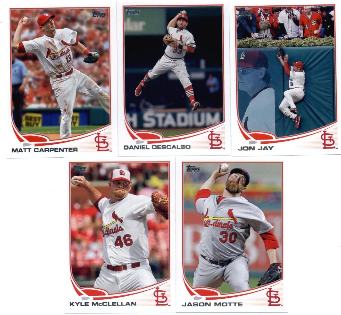 2013 Topps Mini Baseball St. Louis Cardinals Complete Team Set ( 23 cards) - Shelby Miller Rookie, Trevor Resenthal, 2 Matt Holliday, Adam Wainwright, Yadier Molina, Edward Mujica, 2013 NLDS Game 5, Jamie Garcia, Matt Carpenter, Daniel Desgalso, Jon Jay, Jason Motte, Kyle McClellan, Brian Fuentes, Jake Westbrook, Rafael Furcal, Allen Craig, Joe Kelly, Lance Lynn, Carlos Beltran, Chris Carpenter, and David Freese