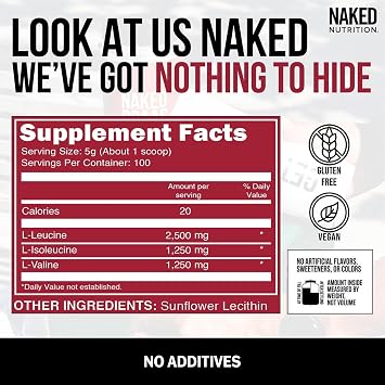 NAKED Mass Protein 8LB - EAAs (50 Servings) - BCAAs (100 Servings) Bulk; Vegan; Non-GMO; Gluten Free; Soy Free
