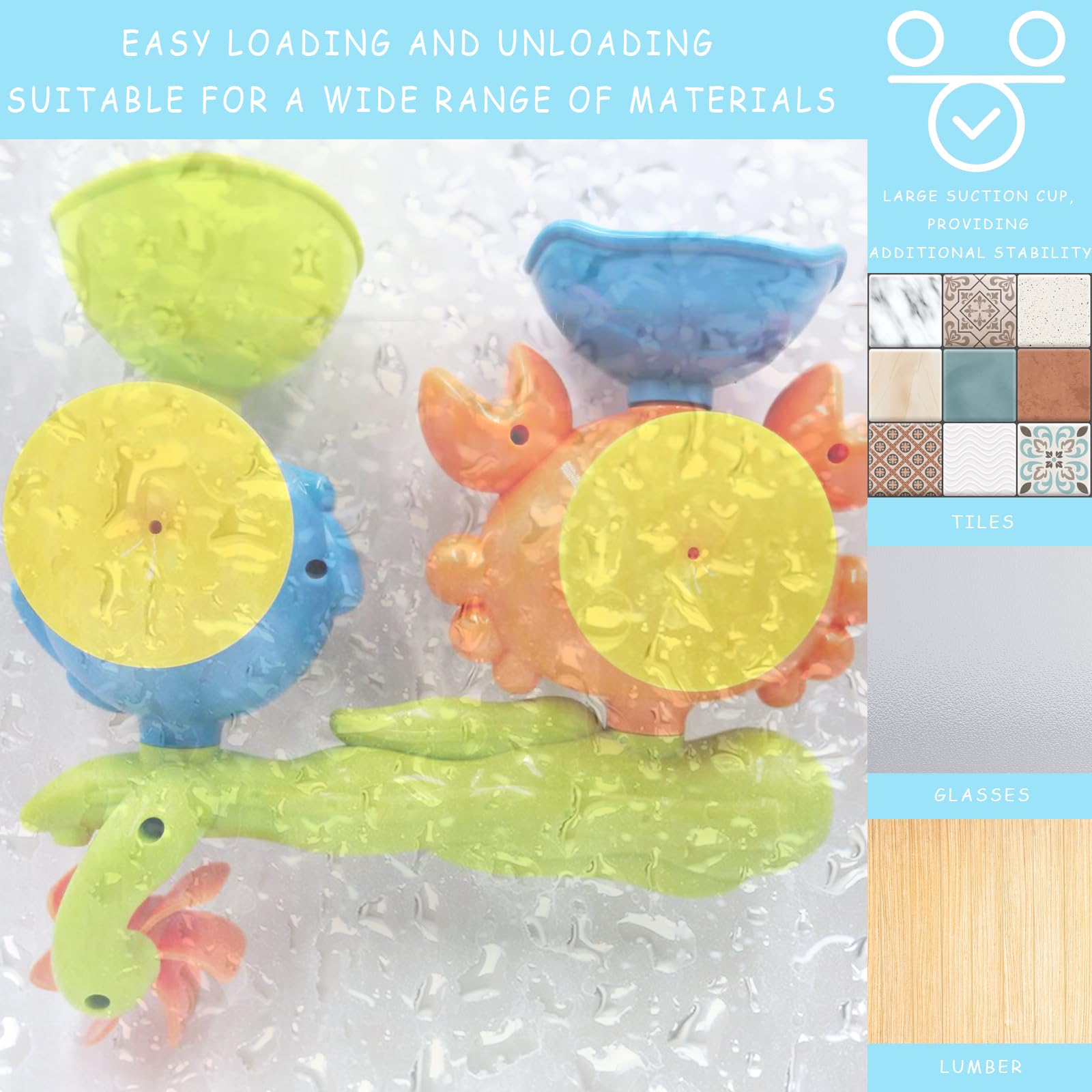 Bath Toys for 1 2 3 4 Year Old Water Toys for toddlers Girls Boys Gifts Baby Spinner Toy Crab Bath Toy for Babies kids Mould Free Bath Toys for 18+ Months and Older - Image 4
