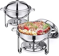 Anycoo 5.5QT Chafing Dishes for Buffet 2 Pack - Stainless Steel Buffet Servers & Warmers for Parties Weddings