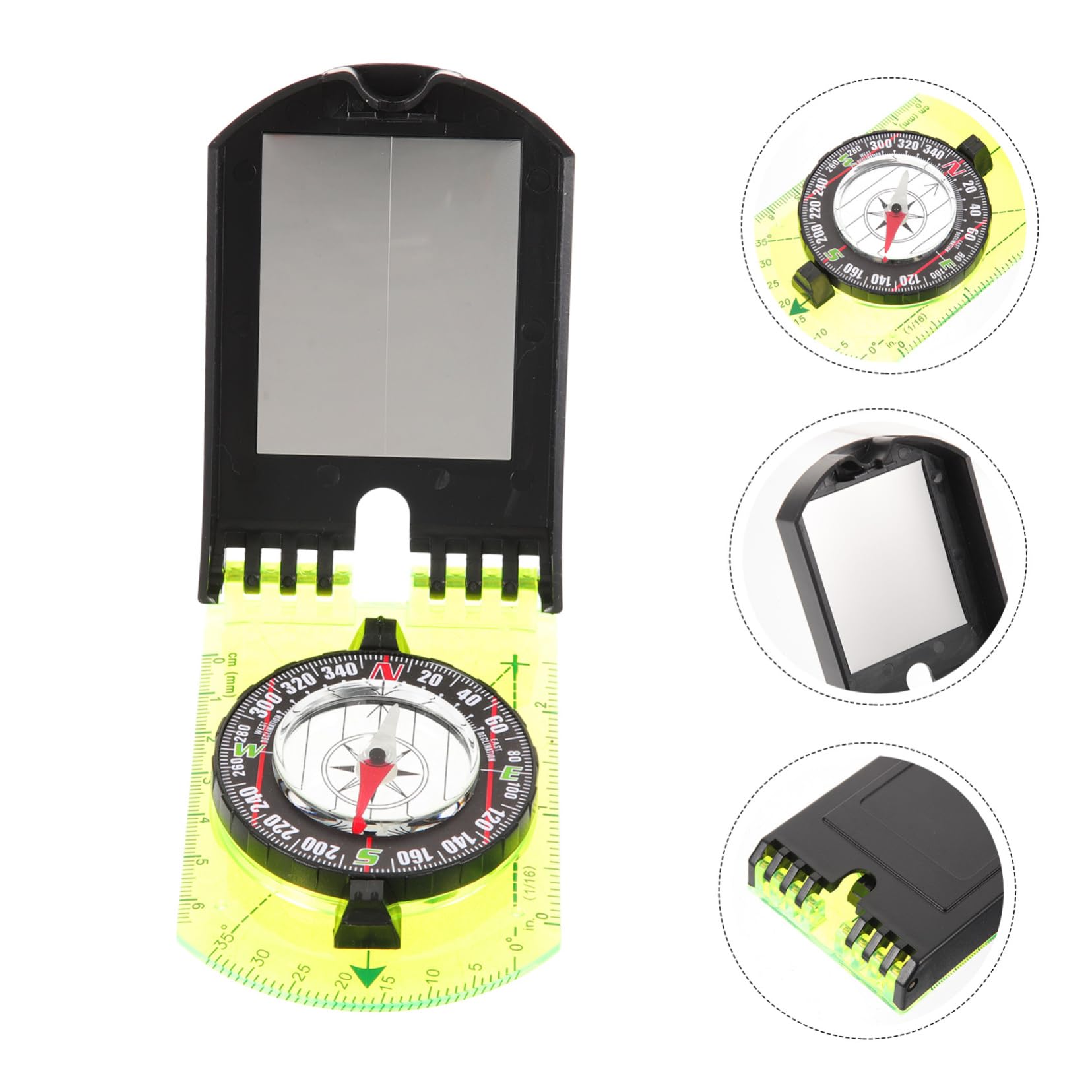 Kisangel Boussole D'Extérieur Boussole De Camping Transparente Boussole À Clip pour Randonnée Boussole De Survie Boussole De Randonnée Boussole De Carte Boussole De Navigation