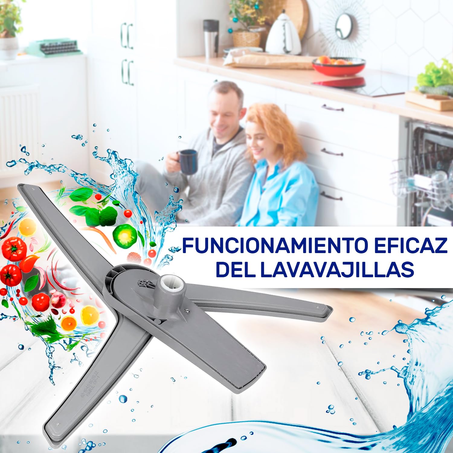 Brazo Rociador Inferior para Lavavajillas 1517350100 1517350200 para Beko