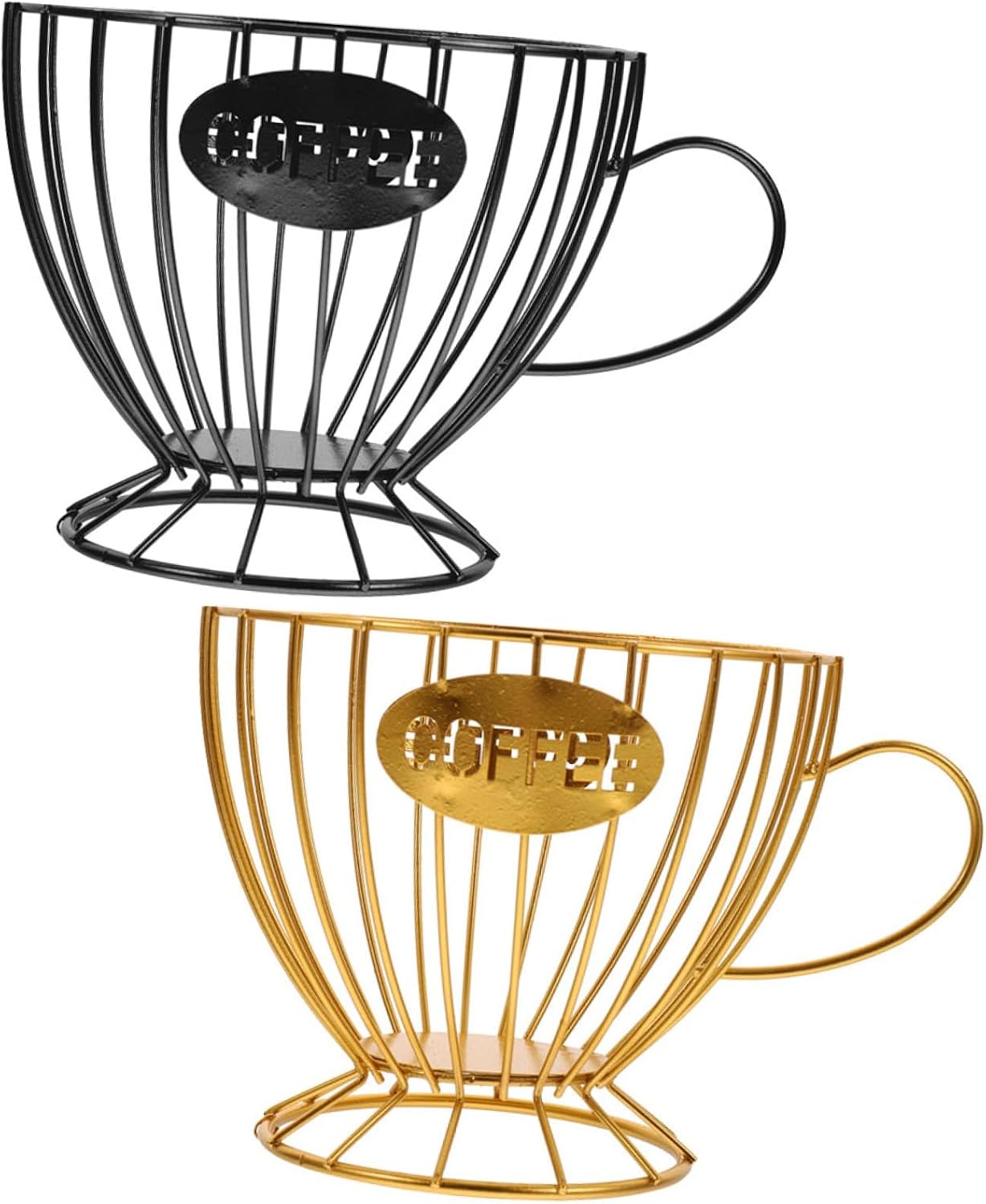 2pcs Coffee Storage Basket with Open Design for Desktop Organizer Large Capacity Snack and Fruit Holder Stylish Coffee Pod Holder for Home Office Kitchen Use