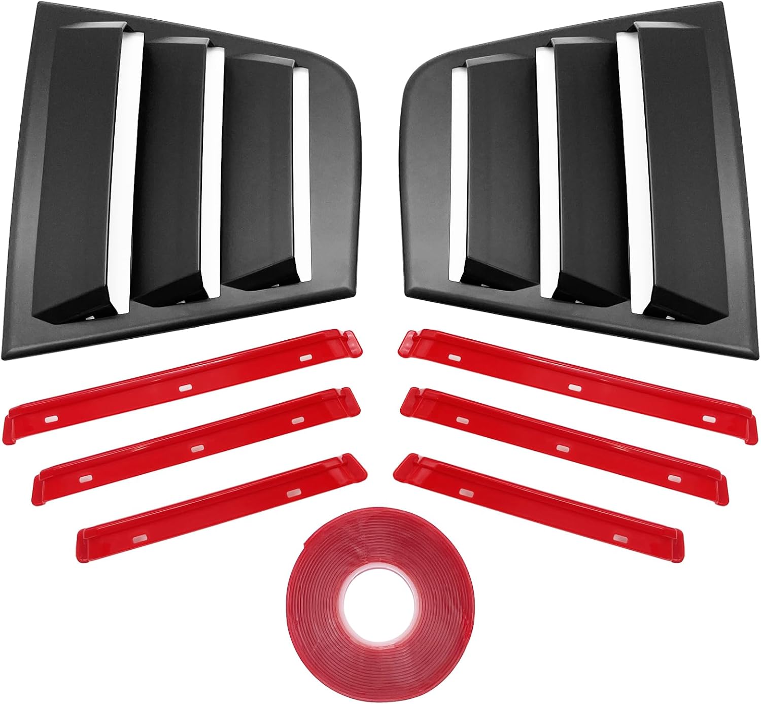 TENGBASE Side Blinds Car Exterior Trim Side Vents, Dodge Charger Accessories ABS Dodge Charger 2011-2023 2024 Red Line (2 Packs)