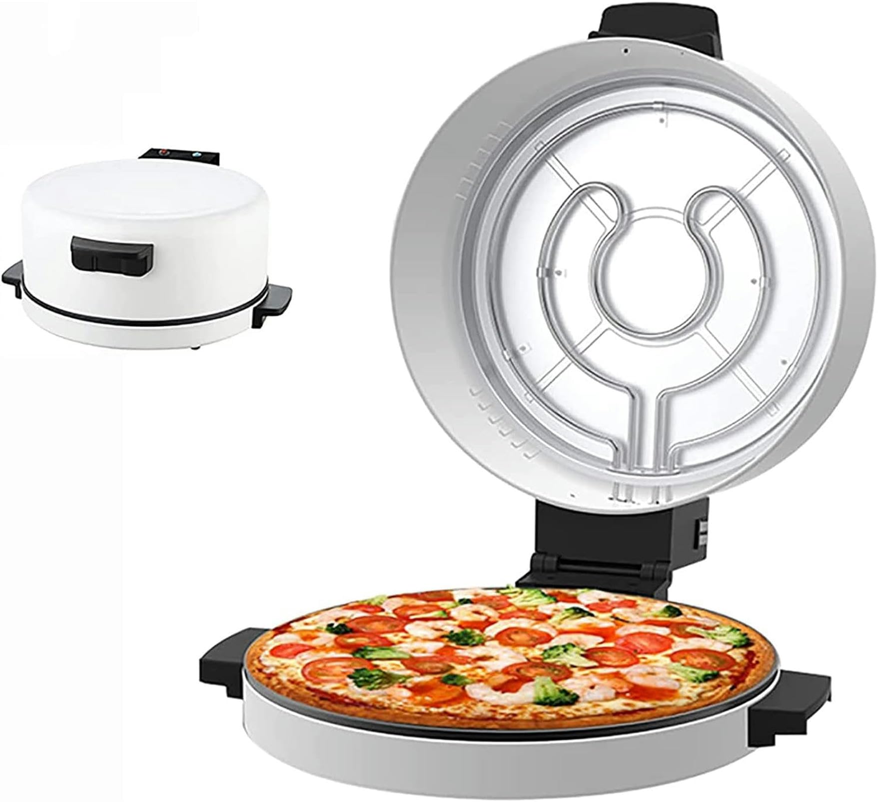 Forno Elettrico per pizzaioli 2000W, griglia Antiaderente riscaldante Veloce con Controllo temporaneo, Ideale per la tostatura e la Cottura della Cucina Domestica