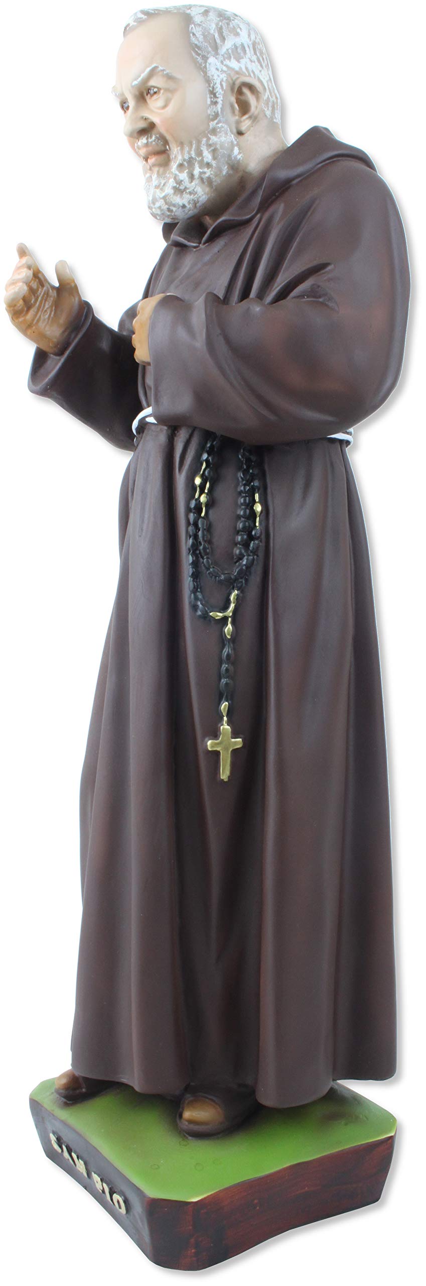 Proposte Religiose Statua San pio (Padre pio) di Pietrelcina in Resina cm 60 - Made in Italy