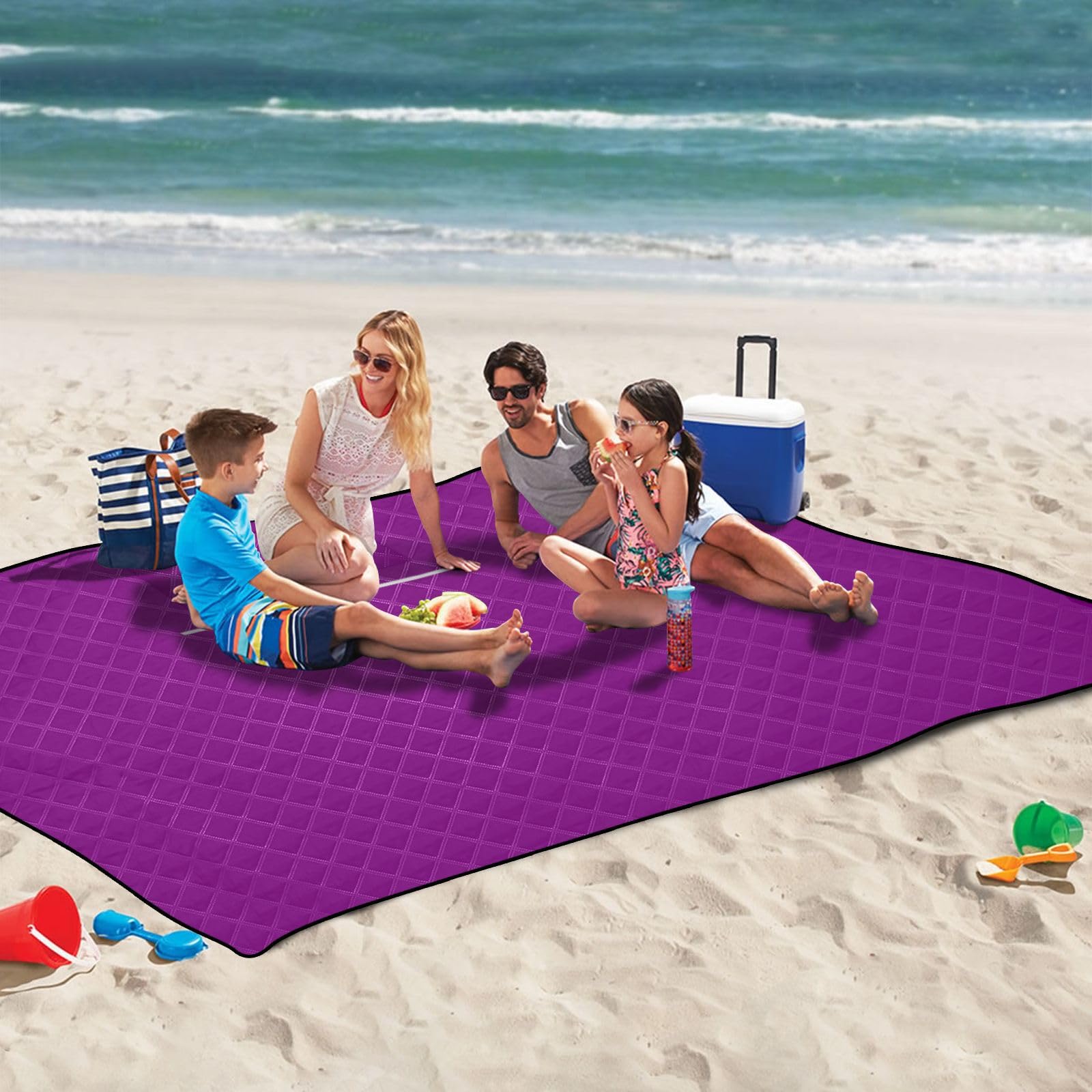 Mantas de picnic impermeables de color magenta oscuro, color liso puro, plegable, suave, para interiores y exteriores, para parejas en tierra, regalo, manta de picnic impermeable