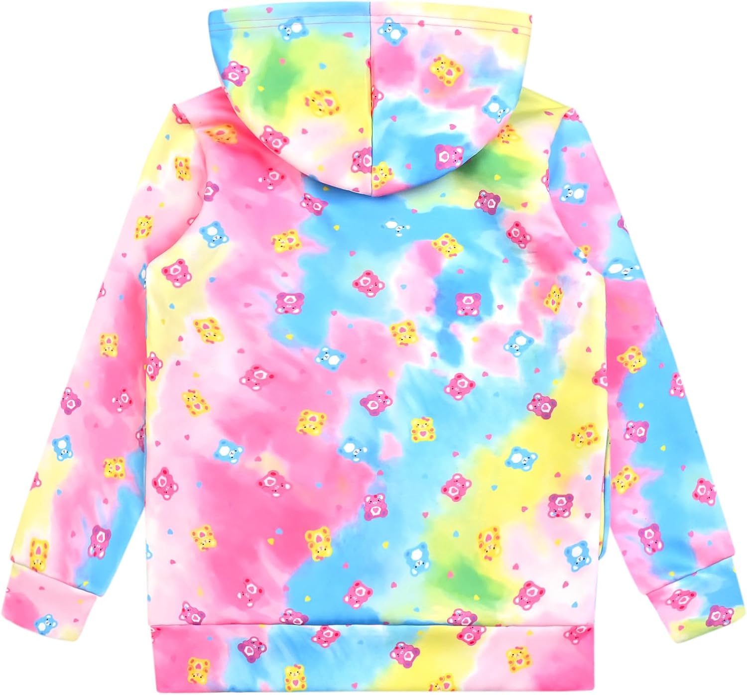 ガールズ ジップアップ パーカー ジャケット ユニコーン/キャット スウェットシャツ ポケット付き, カラフルなベアーズ, 12-1