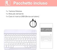 JADEMALL Bluetooth Billentyűzet iPad Samsung Lenovo Huawei Xiaomi Tablet Telefonhoz, Újratölthető Vezeték Nélküli Klaviatúra iOS Android Win 7