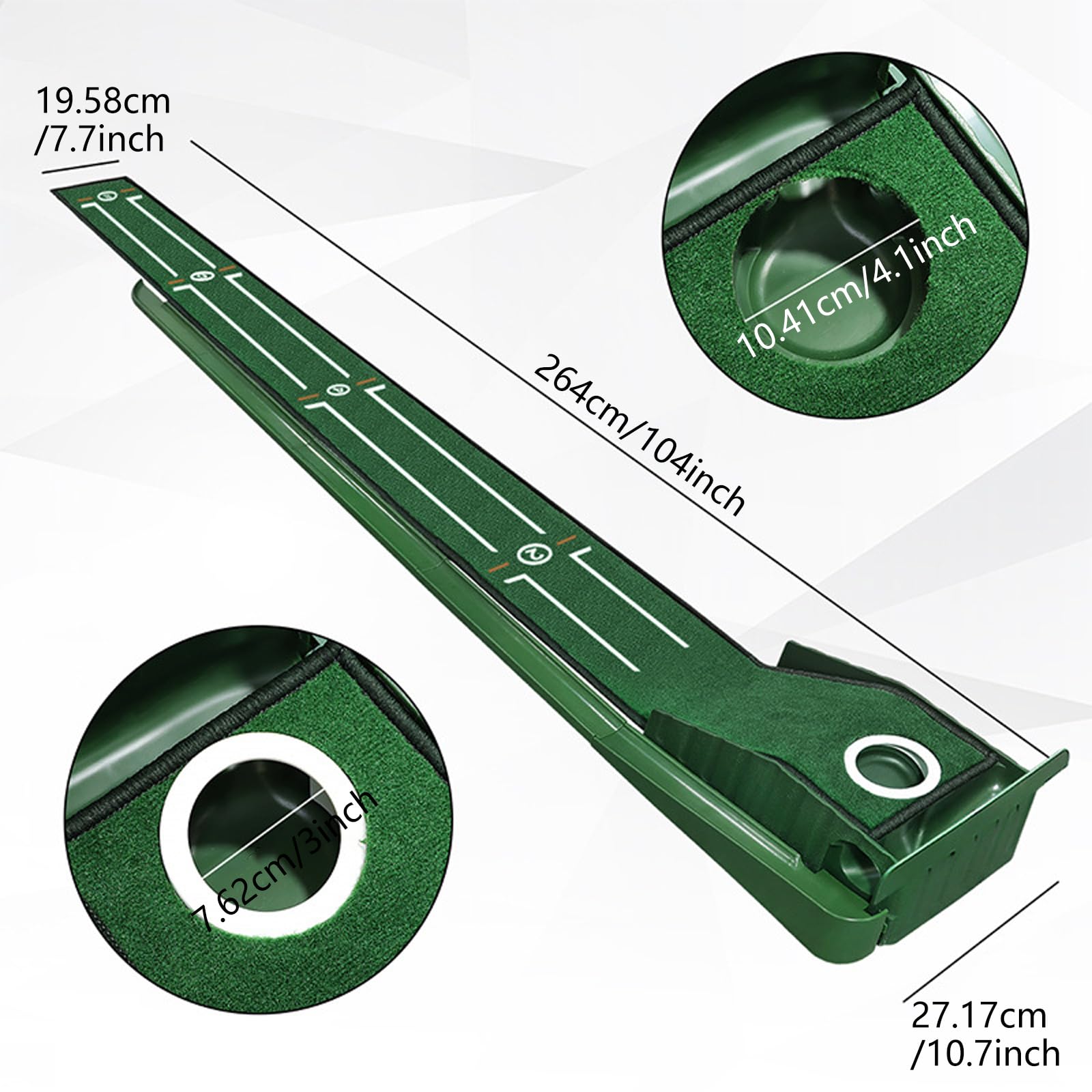 Cubiertas para agujeros para ejercicios de putting Green Putting Matte Putting Set Set Incluye Green Putting Tool Matte