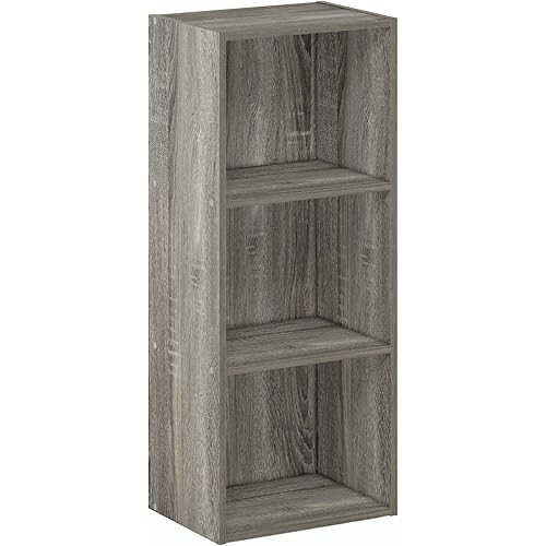 Furinno Luder Bookcase / Book / Storage , 3-Tier, Frenck Oak