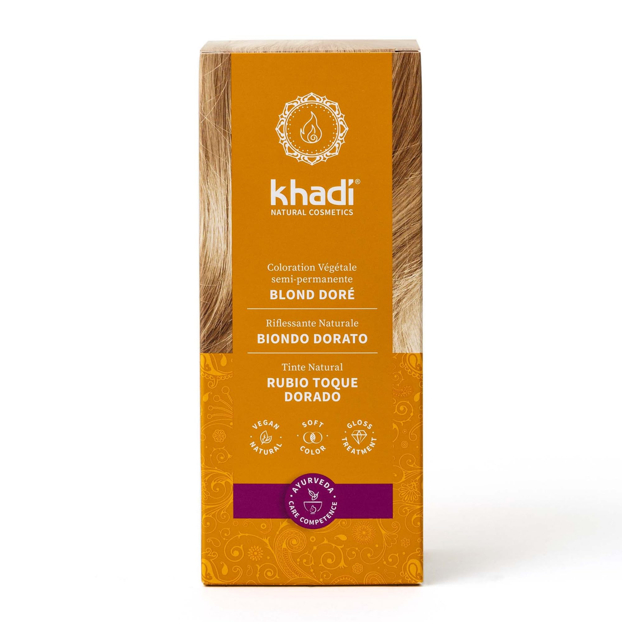 Khadi Hint Of Gold Tinte Rubio Dorado 100% Vegetal 100G-image