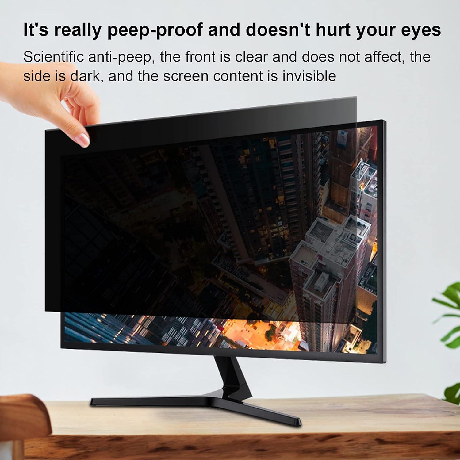 24 Inch Computer Privacy Screen Filter for Widescreen Computer Monitor - Anti-Glare - Anti-Scratch Film for Data Confidentiality,24" (16:9)