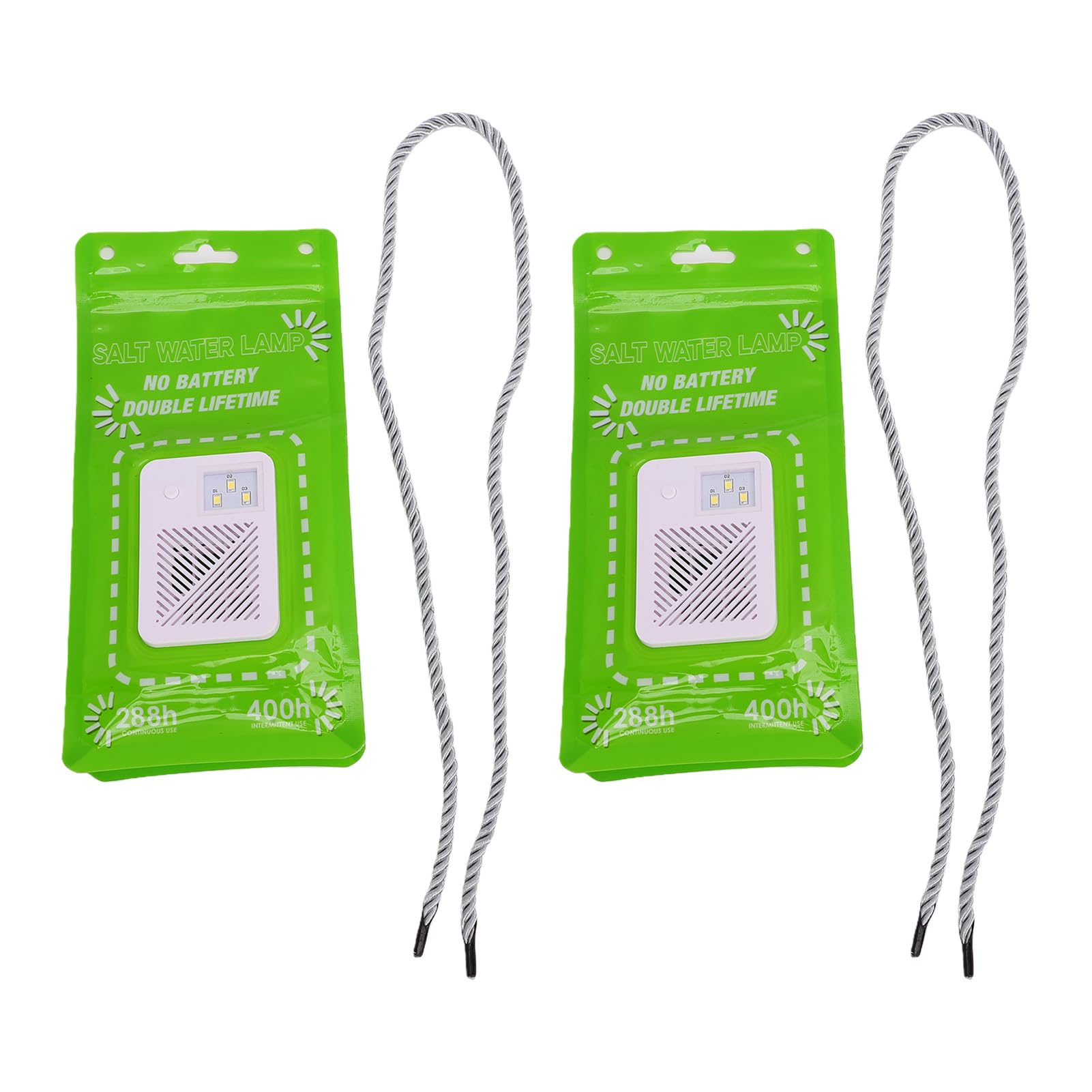 Notfall-Überlebenslicht 2er-Pack | Salzwasserbetriebene Wiederverwendbare Lampe mit 3 LEDs für Camping-Stromausfälle