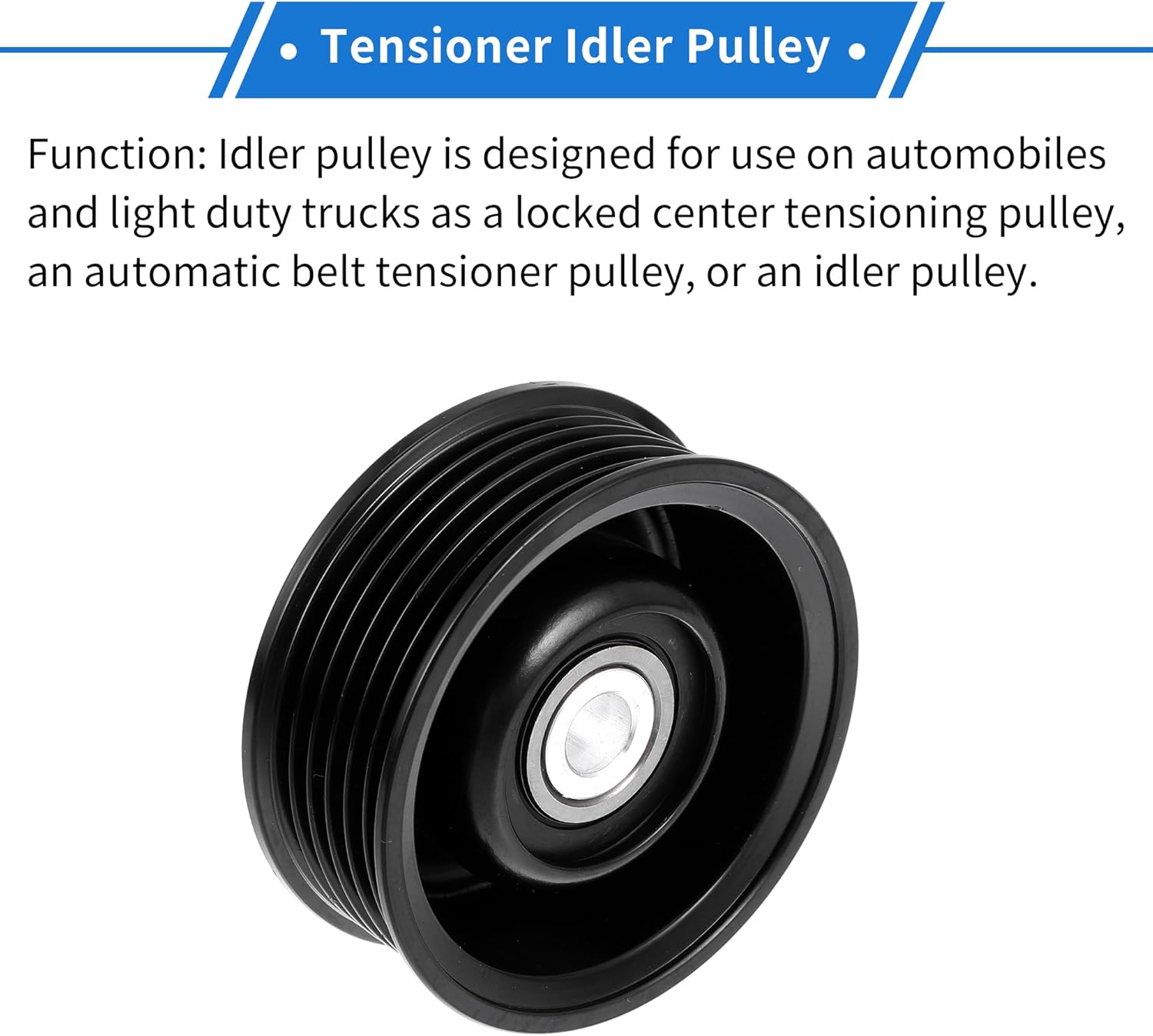 1 Pc Drive Belt Idler Pulley for Toyota Tundra 2000-2009,for Toyota Land Cruiser 1998-2007 Iron Black Serpentine Tensioner Pulley Idler