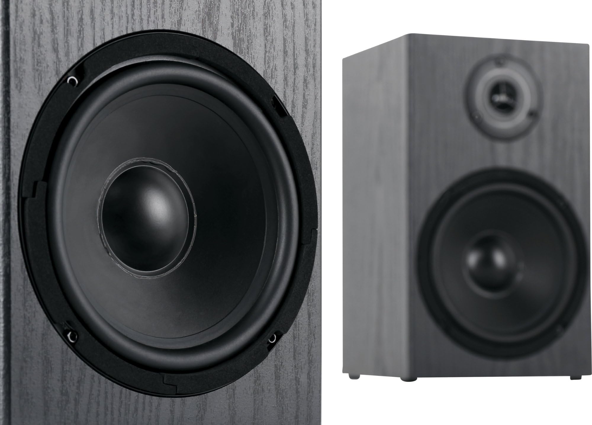 McGrey BSS-265 Paire denceintes Hi-FI 6,5" - Enceintes Hi-FI compactes à 2 Voies avec 80?W RMS / 150?W crête, woofer 6,5" et Tweeter 0,5" pour Un Son stéréo et Un Montage Mural - Noir