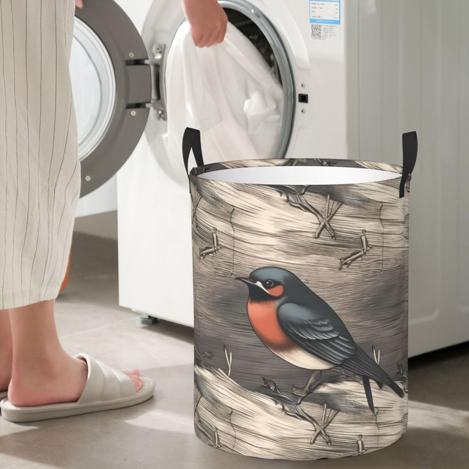 Großer Wäschekorb Schwalbe Vogel Wäschekorb Falt Produktbild-Vorschau 9