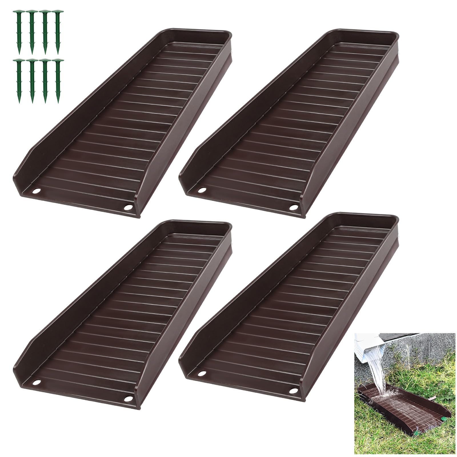 Gutter Downspout Extensions Splash Block (4-Pack)