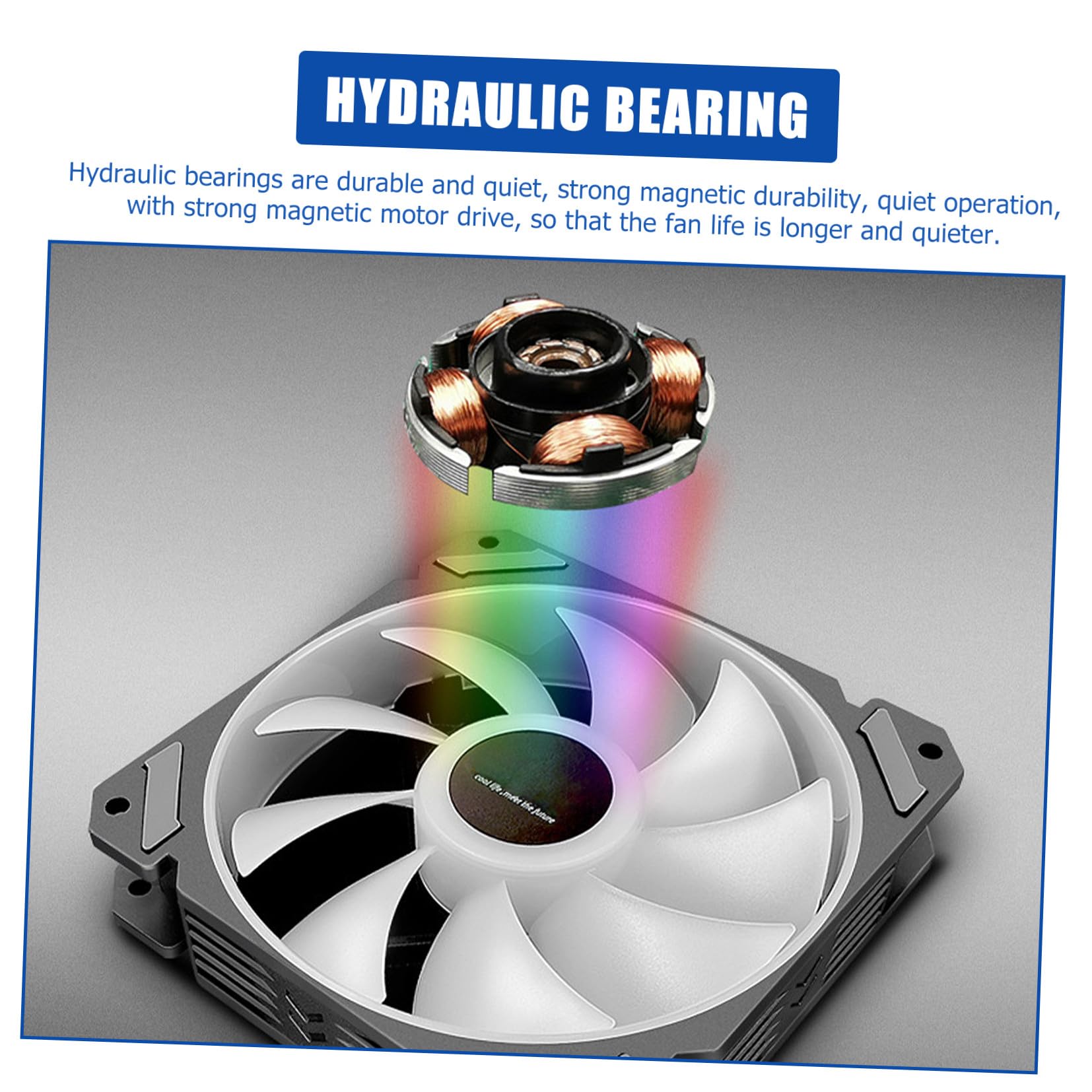 VICASKY Ventilador de Refrigeración LED Rgb de 12cm para Sistema de Refrigeración de PC con Controlador Estándar y Luces Rgb, Adecuado para Gaming y Decoracion Verano