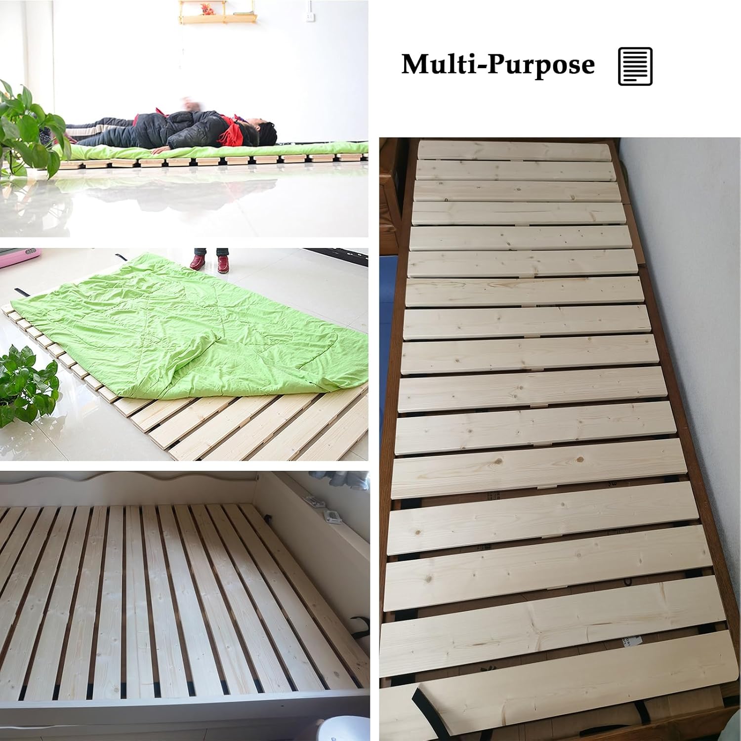 すのこ マットレス マット マットレスの下用シングルベッドボード、幅80～120cmの無垢材ベッドスラットとベッドサポートバンキーボ