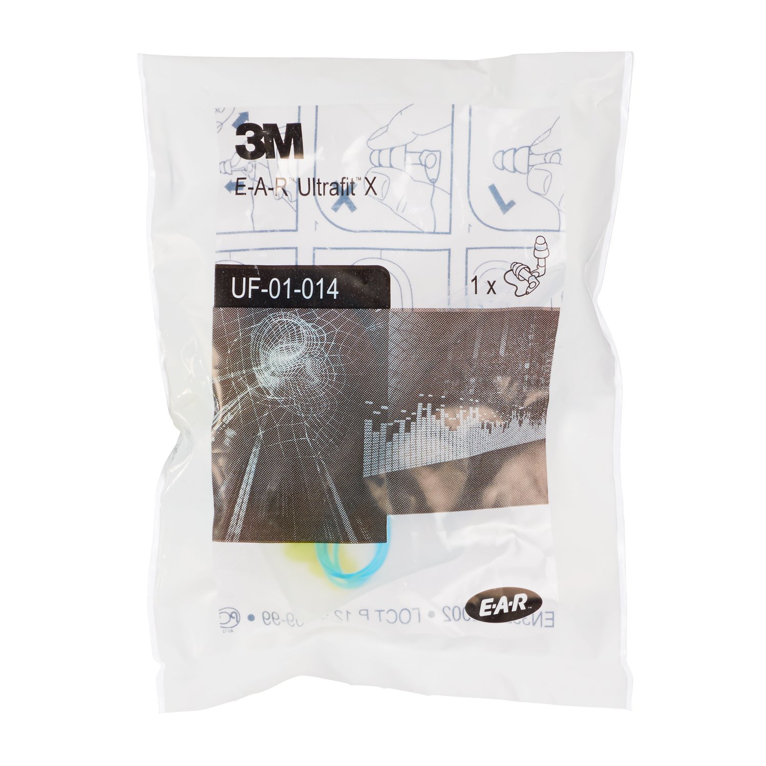 3M™ E-A-R™ Ultrafit X Inserti auricolari, 35 dB, con cordicella, 50 paia per confezione, UF-01-014