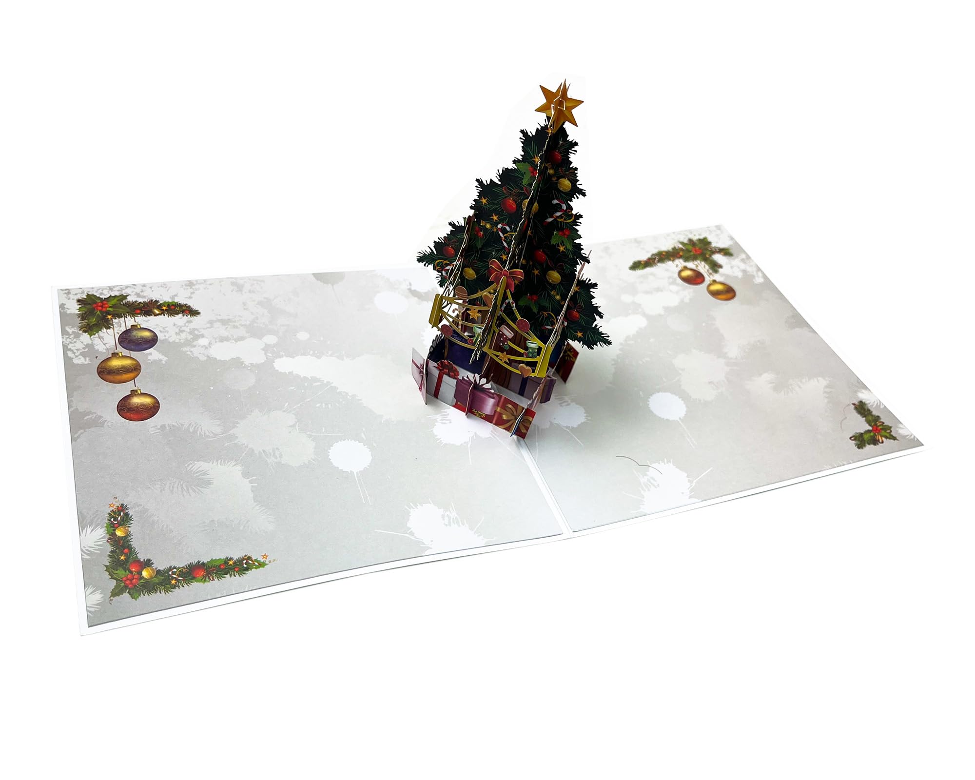 100 Cartes De Vœux 3D – Sapin De Noël – Merlia Pack – Multicolore