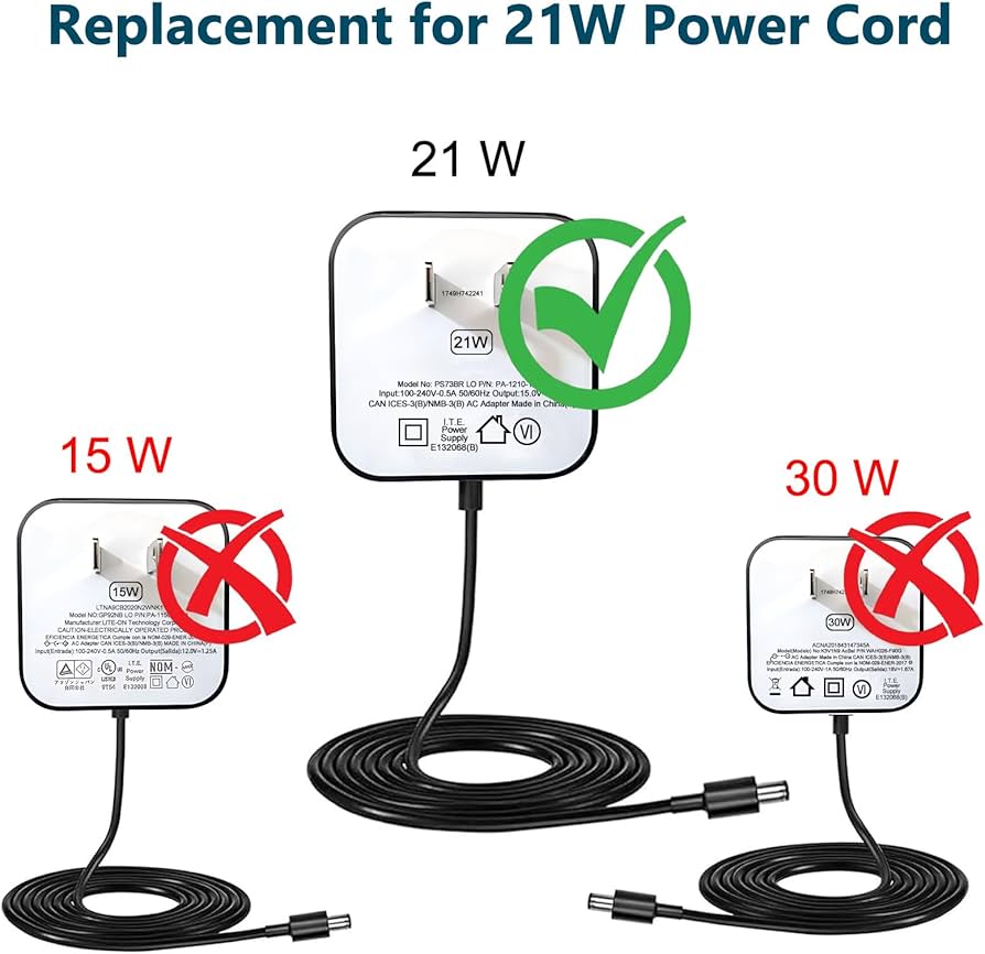 ZTTXL 21W Power Adapter for Echo (1st & 2nd Generation), Echo Plus