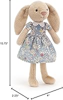 Vista 6 de Jellycat Lottie Bunny Floral Stuffed Animal, 11 inches - Rabbit & Bunny Plush Toy - Classic Children's Gift