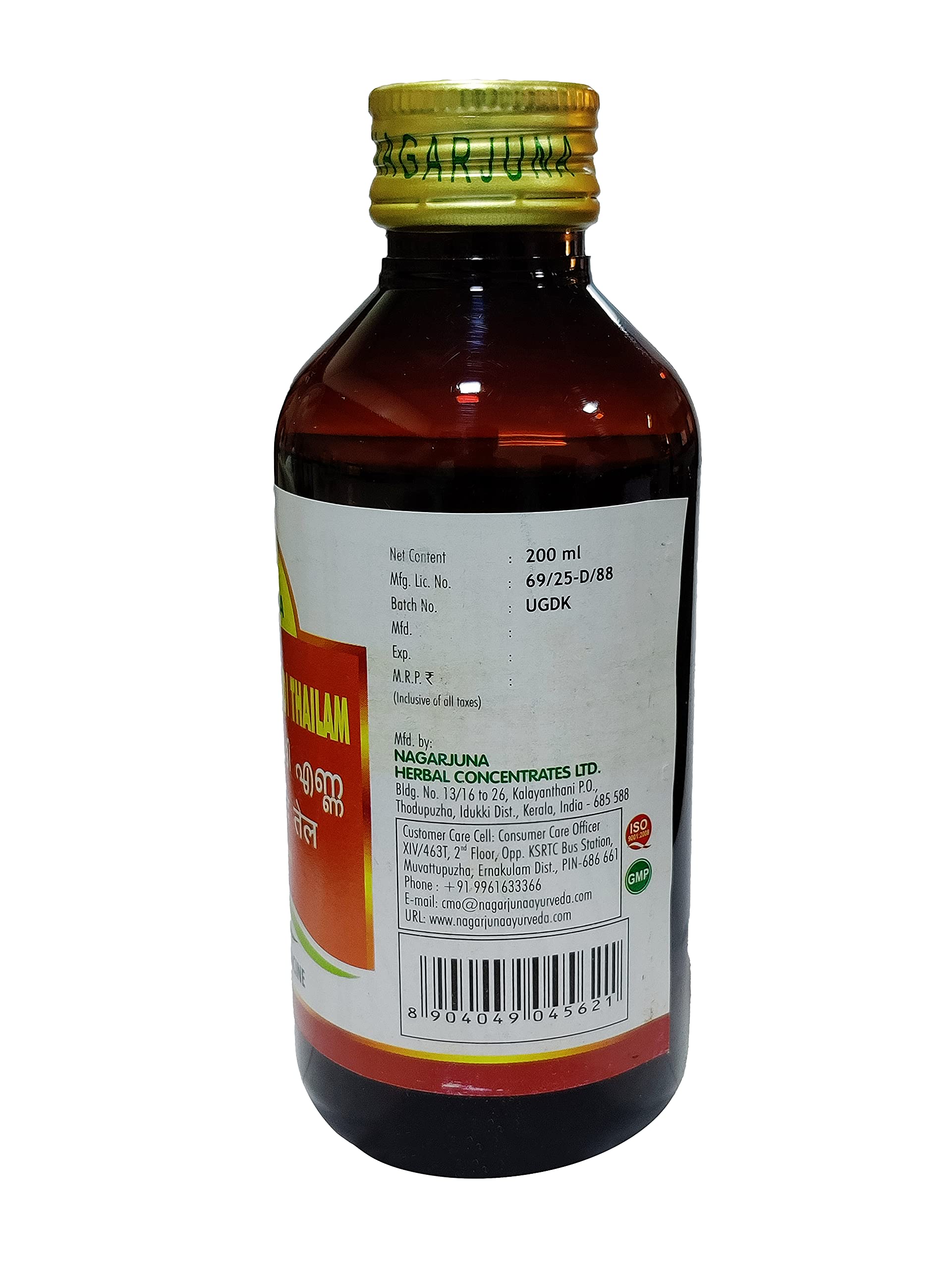 Nagarjuna Kerala Balaashwagandhaadi Thaila, 200 ml, confezione da 6
