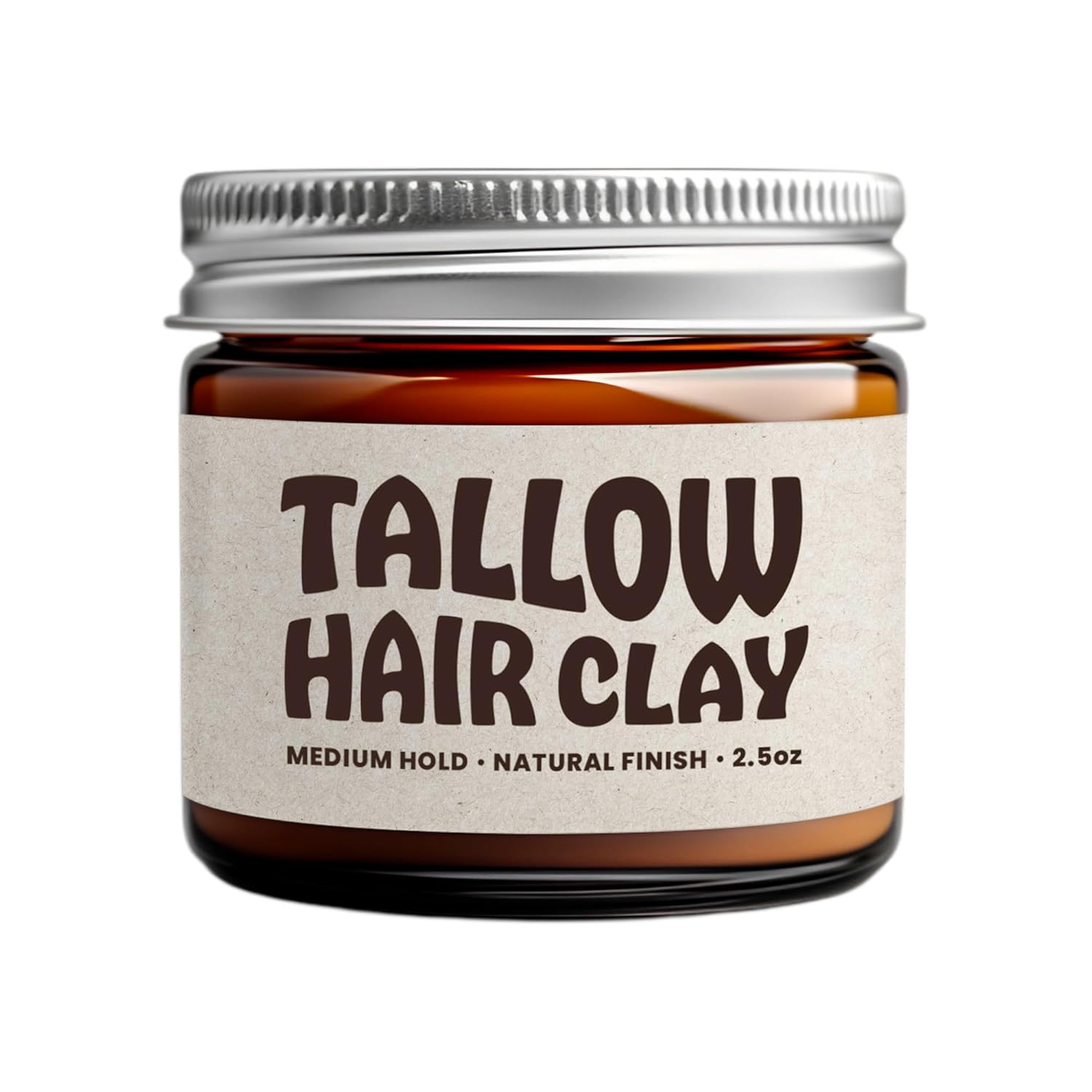 Earth Wave All Natural Tallow Hair Clay Pomade – Premium Hair Styling Clay, Made with Organic Ingredients, Medium Hold, Natural Finish, For Men, Women and Kids, Made in USA, 2.5oz