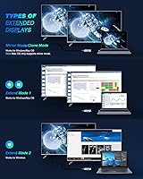 Vista 2 de UtechSmart Adaptador HDMI a USB C, concentrador USB C 4 en 1, adaptador HDMI dual con adaptador 4K, USB C a USB para MacBook Pro Air, Dell, HP