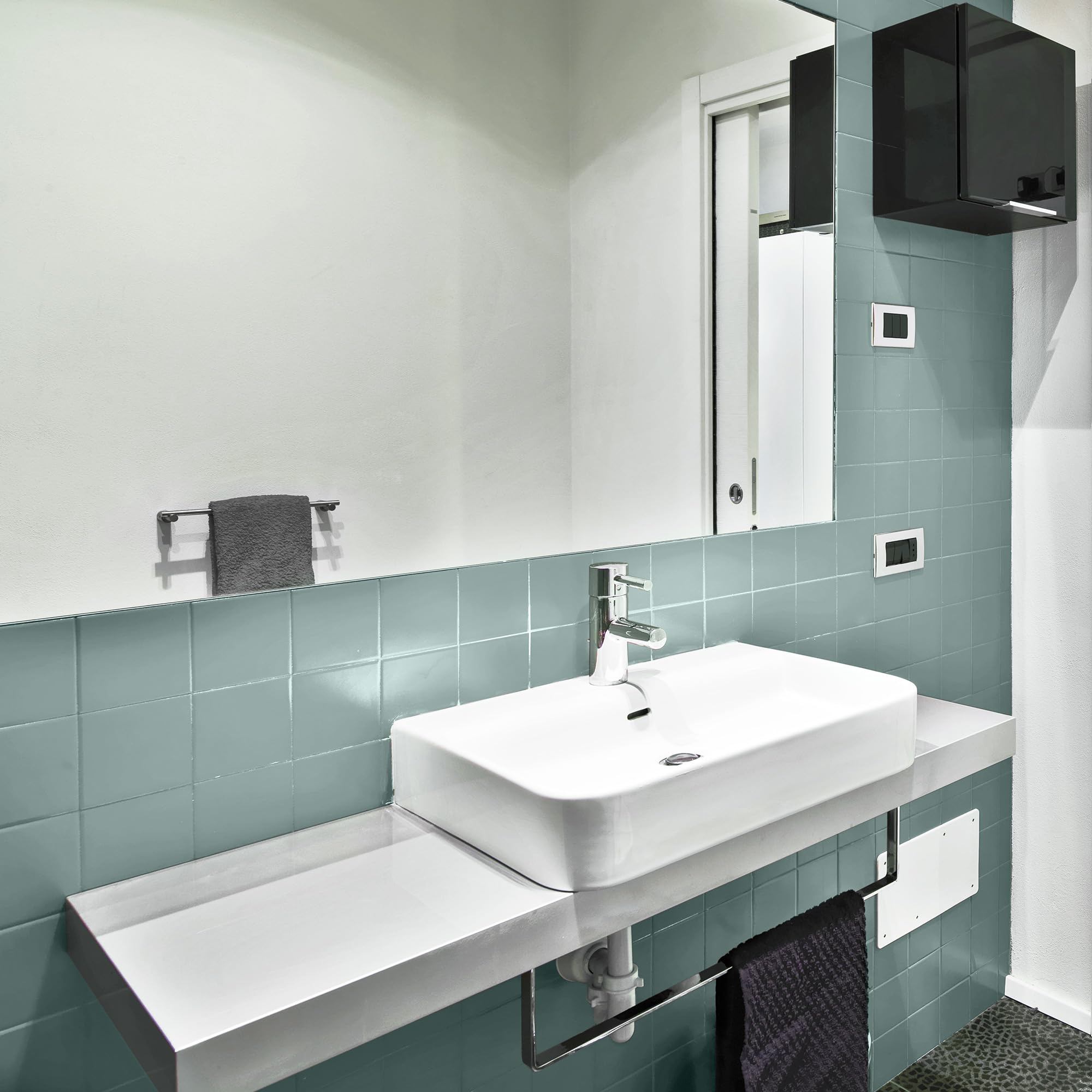 EPODEX 1K Vernice per piastrelle per cucina, bagno e altro, smalto satinato per piastrelle da parete interne, 1kg (8m² per mano) - Salvia