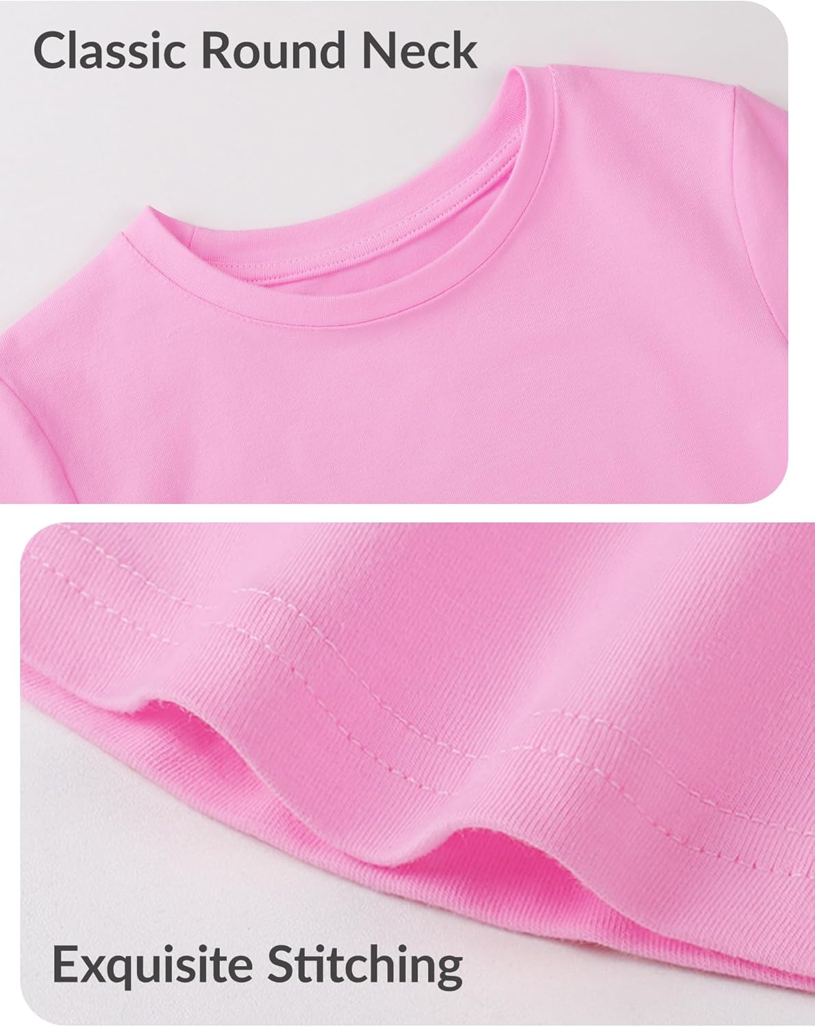 Witwot Toddler Girl Long Sleeve Shirts Soft Cotton T-Shirts Baby Girls Crewneck Basic Tees Tops for 18M-5T - Image 6