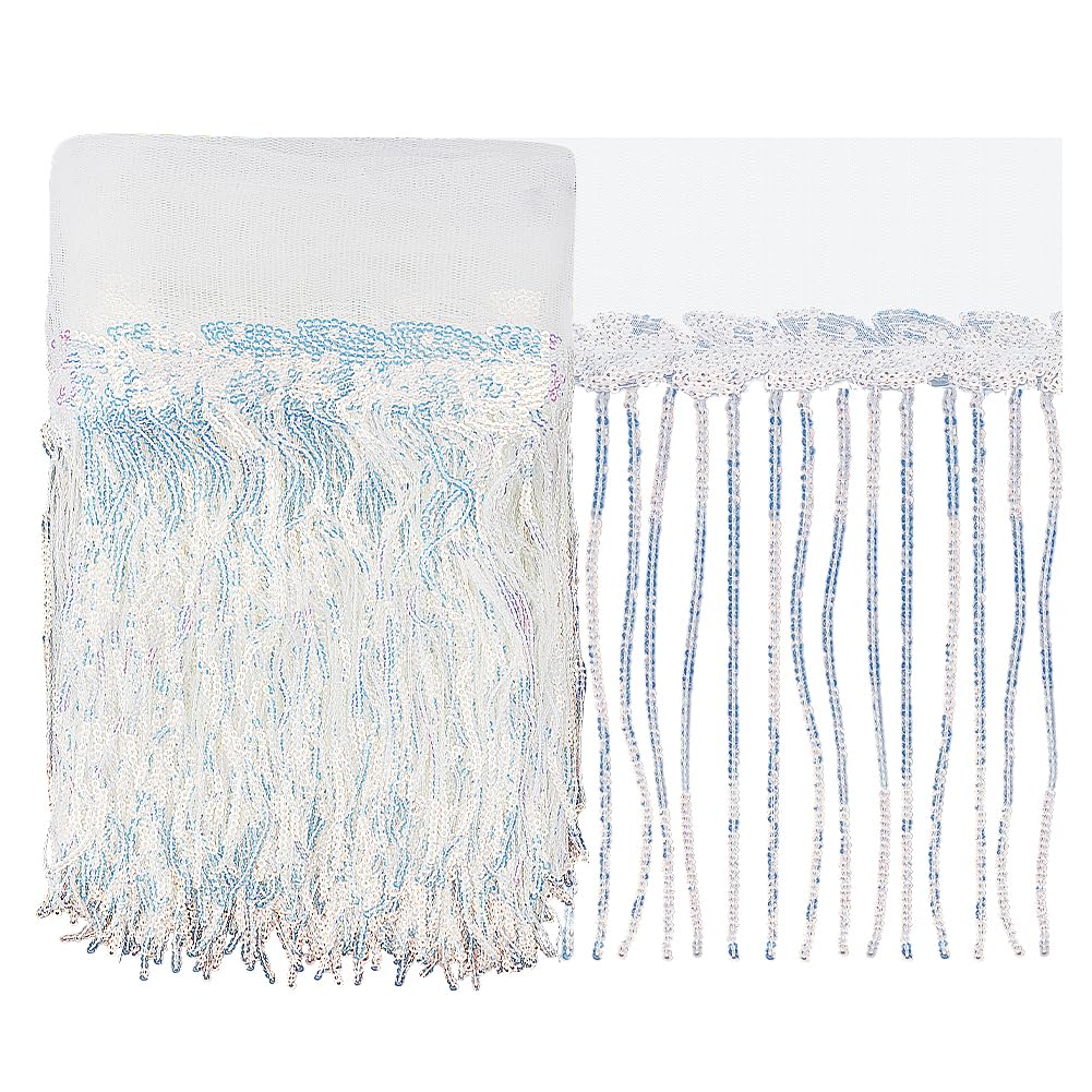 Bordure à franges en dentelle à paillettes pour illuminer vos tenues de fête et spectacles