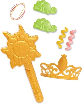 Disney Princess Rapunzel Styling Head, Blonde Hair, 10 Piece Pretend Play Set, Tangled, Kids Toys for Ages 3 Up by Just Play
