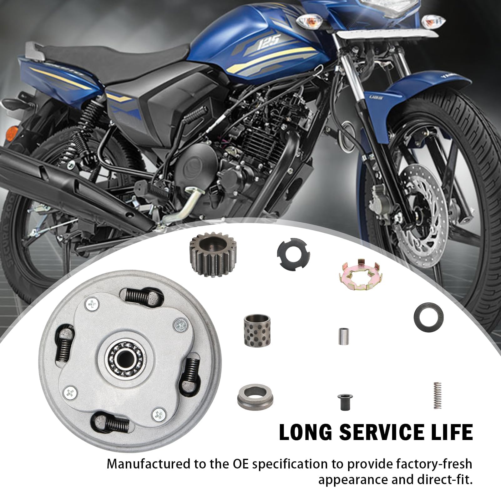 Embrayage Manuel Renforcé 50-125cc, Pignon Externe 17 Dents, Pignon Interne 18 Dents, Convient Aux Petites Motos Tout-terrain.