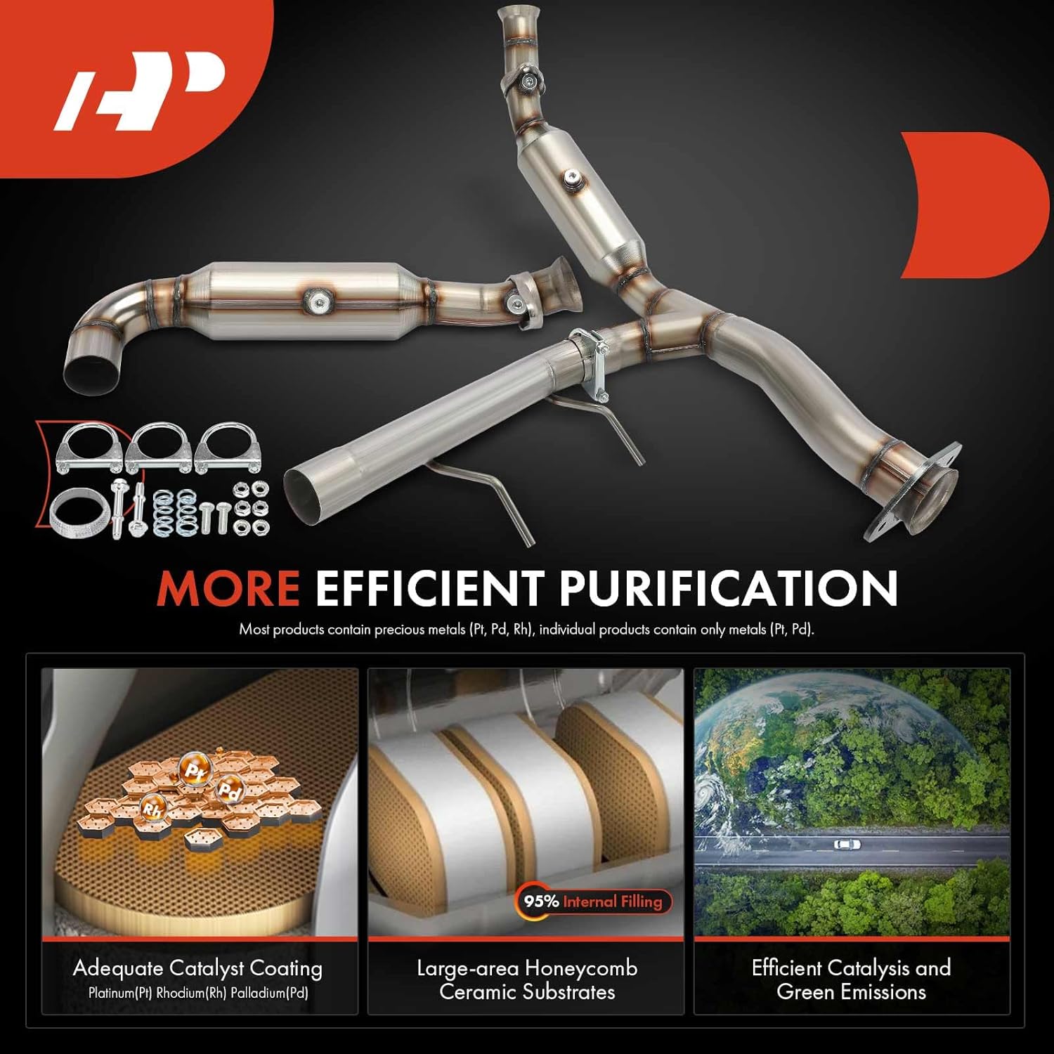 A-Premium Left and Right 2-PC Catalytic Converter Kit Direct-Fit Compatible with Ford F-150 F150 2015-2020 5.0L, EPA Compliant