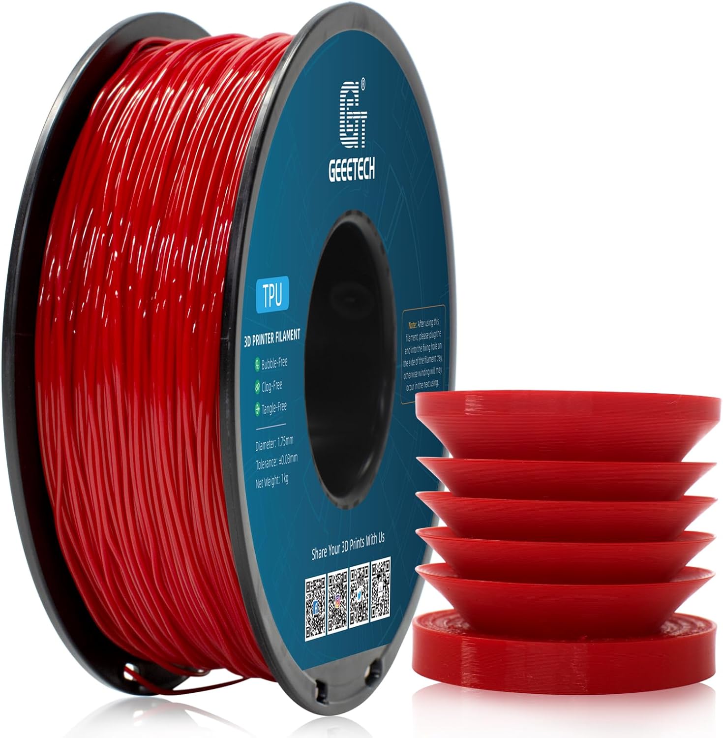 GEEETECH Filament PLA 3D Printer Filament 3D Pen PLA Modeling Material Dimensional Accuracy +/- 0.02mm Net Weight 1KG 1.75mm Diameter Apple Green White