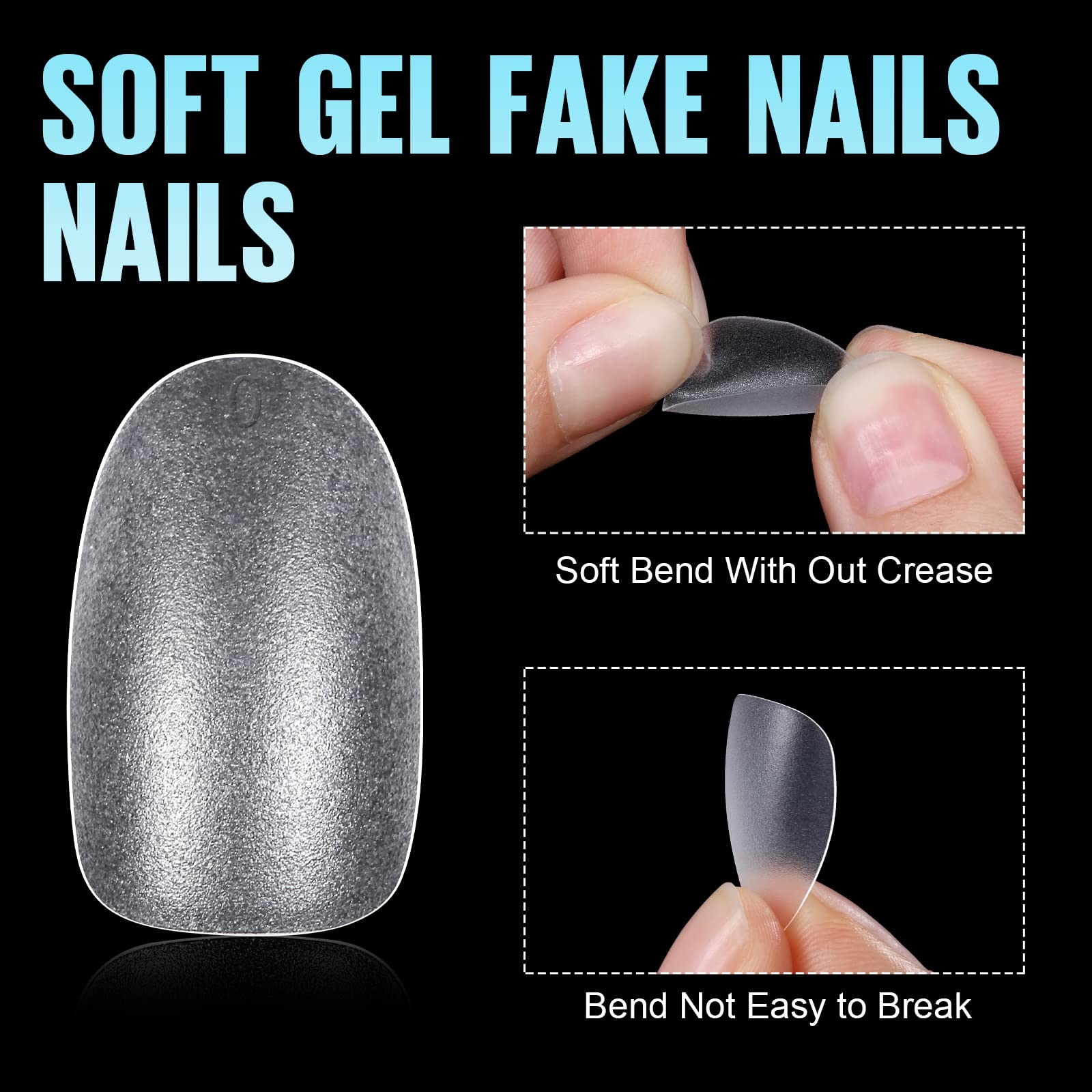 TOMICCA Short Oval Nail Tips - Image 2